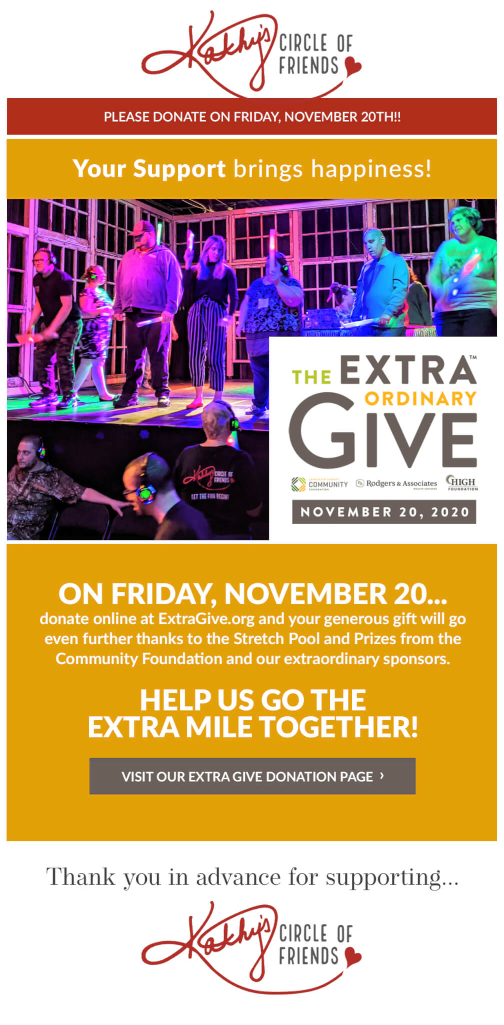 ExtraGive Event | Friday, November 20th | Every Donation Helps!
