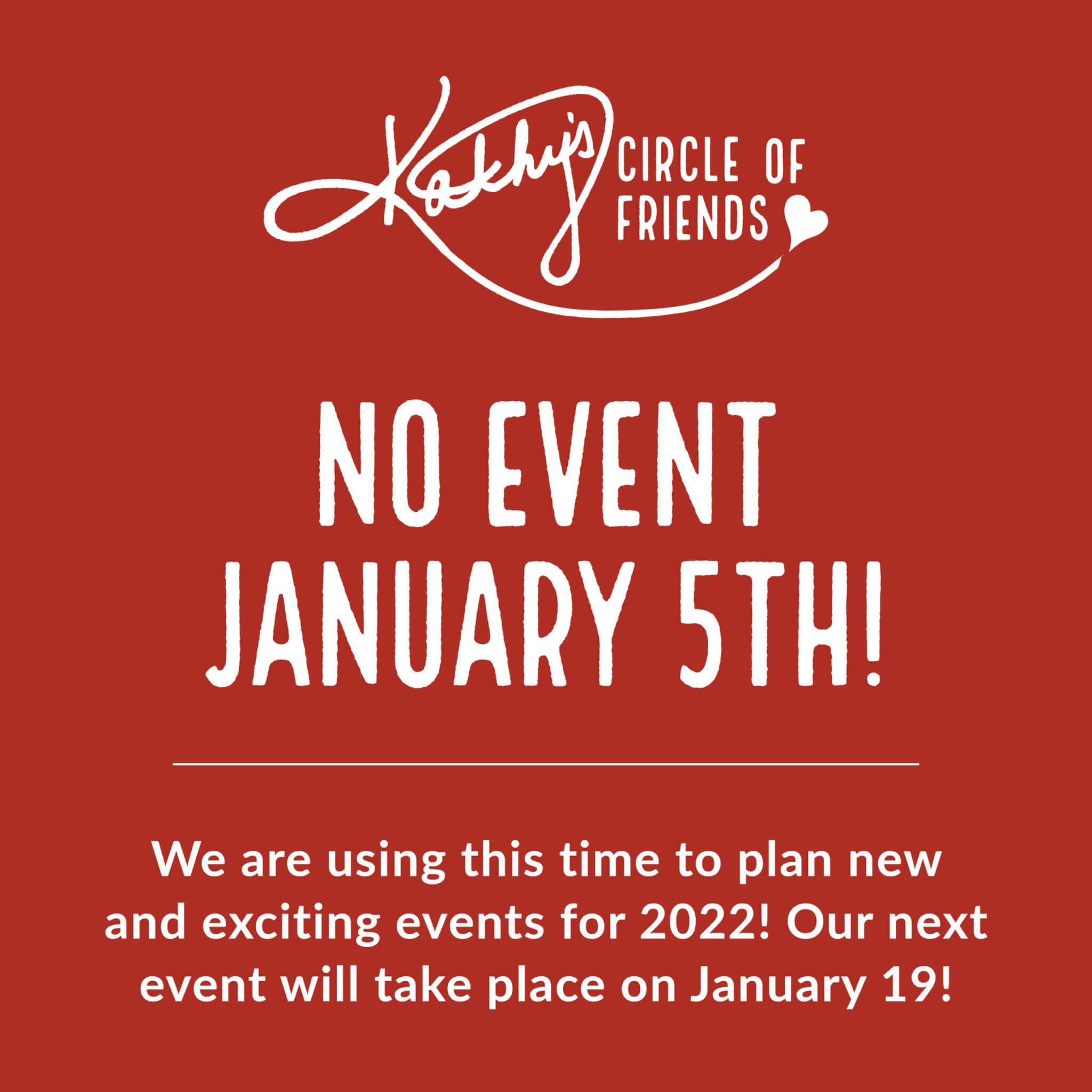 No Event January 5th
