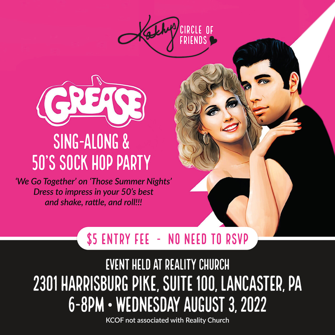 GREASE Sing-Along & 50's Sock Hop Party - Kathy's Circle of Friends