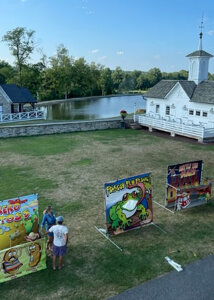 Outdoor Games at the Caregiver Picnic Appreciation Night At The Star Barn! - Kathy's Circle of Friends