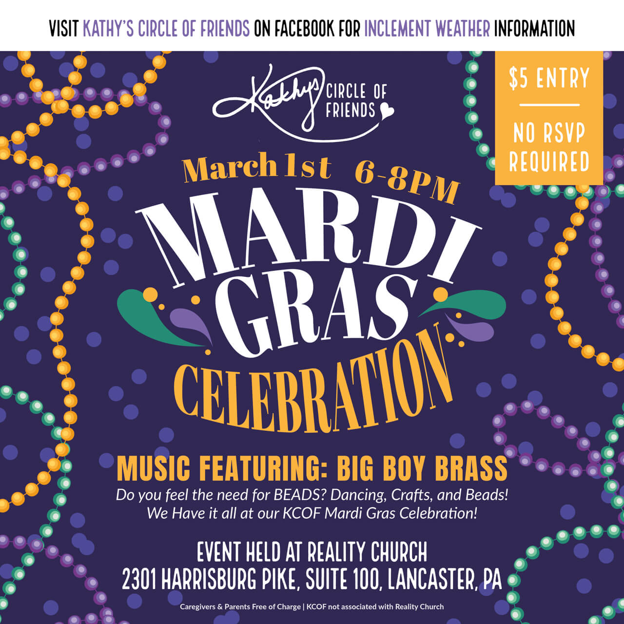 Mardi Gras Celebration - Kathy's Circle of Friends