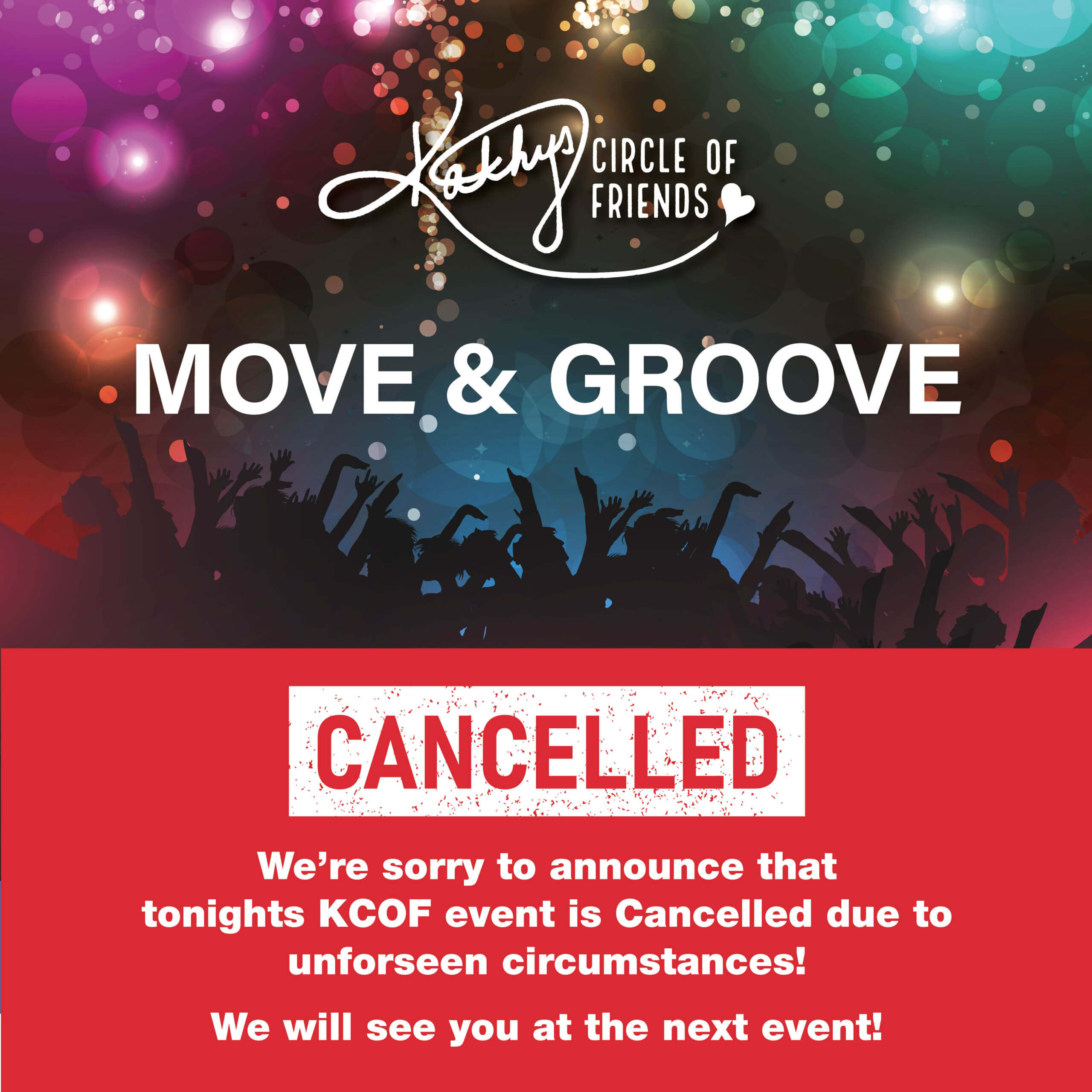 Move and Groove Event Canceled.