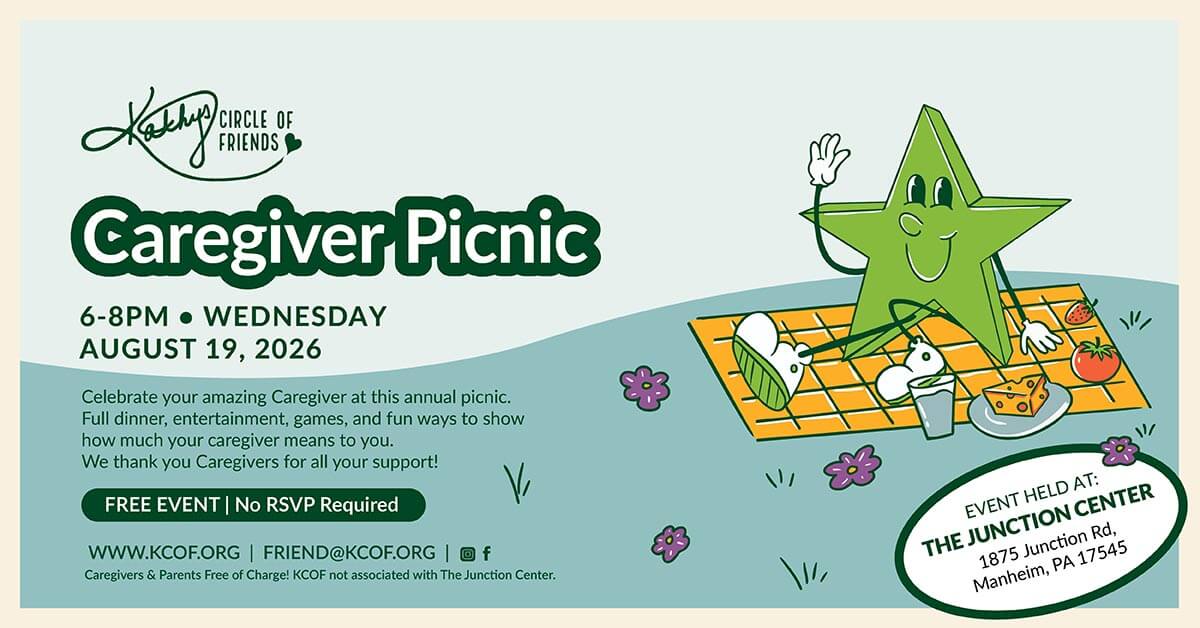 Caregiver Picnic - Wed, Aug 19 - Kathy's Circle of Friends