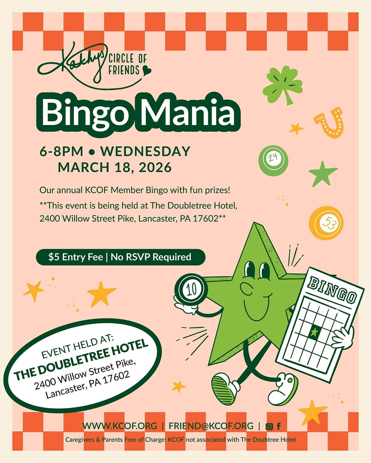 Bingo Mania - Mar 18, 2026 - Kathy's Circle of Friends