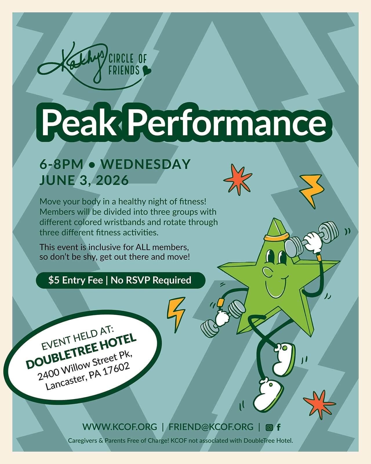 Peak Performance at The Doubletree Hotel Jun 3, 2026 - Kathy's Circle of Friends
