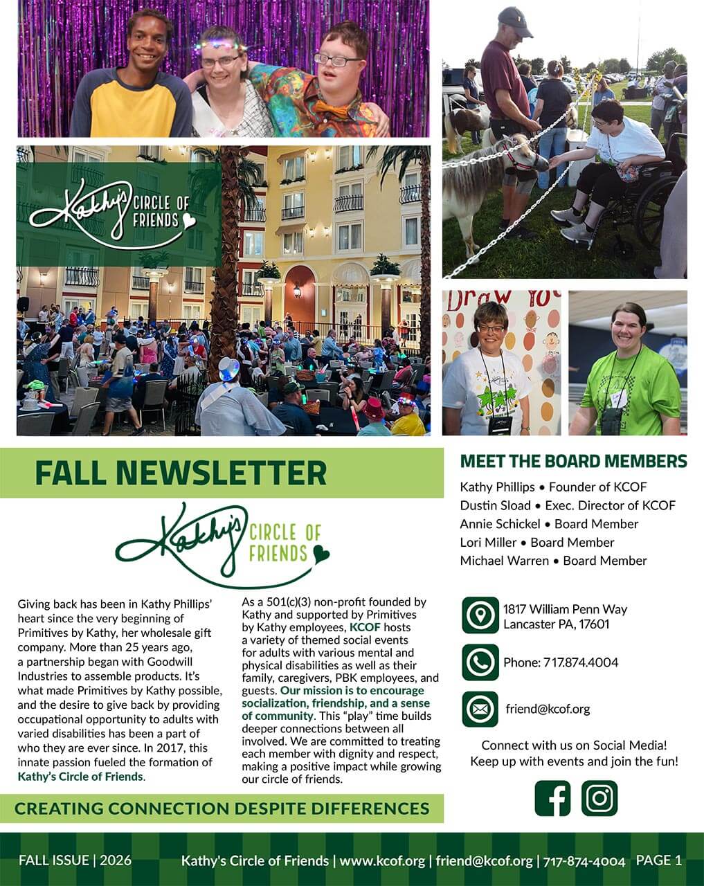 KCOF Fall 2026 Newsletter